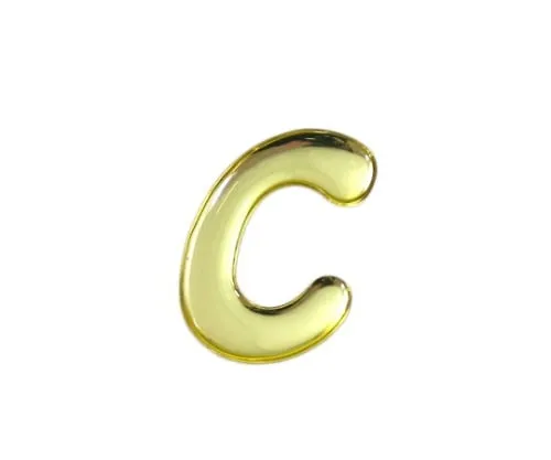 61-7426-94　Gold Metal Characters C 35mm x 1mm　GM35-C