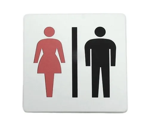 61-7419-49　100 x 100mm White Woman Man Mark　SAB1016-1