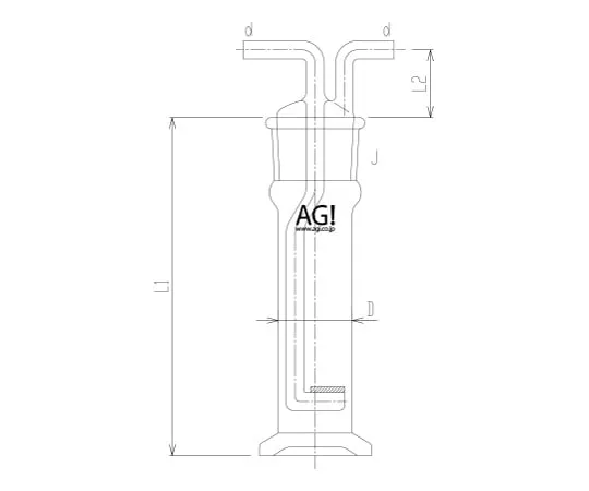 62-2117-55　［Discontinued］Gas Absorption Bottle　4228-80