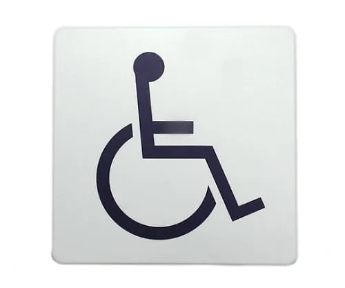 61-7419-47　100 x 100mm White Handicapped Mark　SAB1015-3