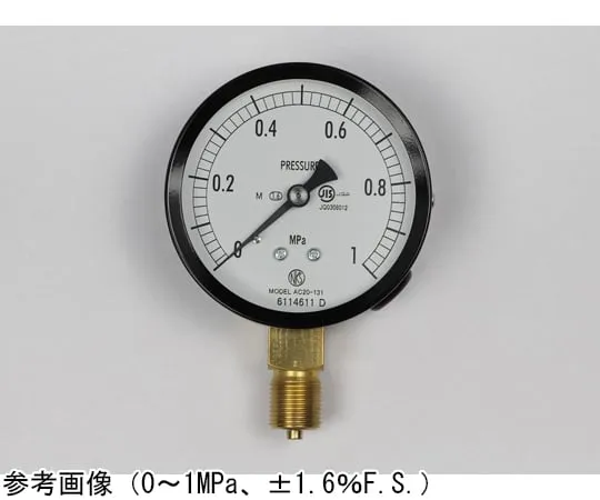 65-4276-78-20　Normal Pressure Gauge (Φ75) Vertical A Frame for Steam with 0.16 MPa with Inspection Certificate　AC20-131