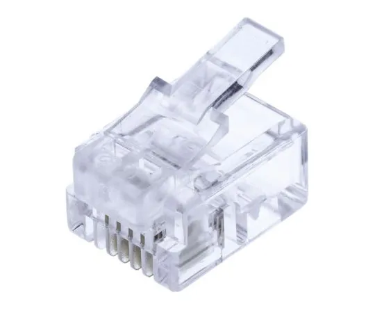 63-4765-66　RS Pro 6P4C Way Straight Cable Mount RJ11 Plug　331-6342
