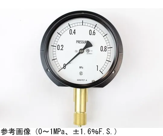 65-4302-09-20　Sealed Pressure Gauge (100Φ) Vertical B Frame with 0.1 MPa Inspection Certificate　BE10-241
