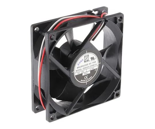 63-4894-13　RS PRO Axial Fan, 80 x 80 x 25mm, 40cfm, 2.41W, 24 V dc　619-7122