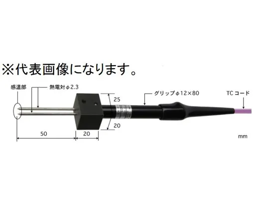 65-3536-14　［Out of stock］Melting Temperature Sensor Model 524 with ISO Documents 0~700°C φ2.3 mm E Type　524E-TC1-ASP
