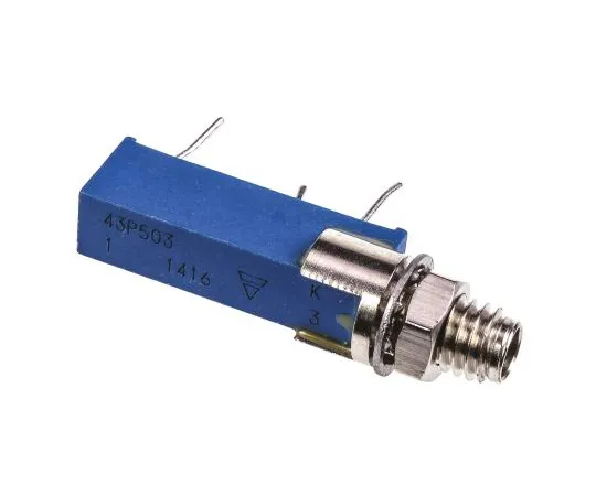 63-4751-28　50kΩ Panel Mount, Through Hole Trimmer Potentiometer 0.5W Side Adjust Vishay 43P Series　M43P503KB30T601