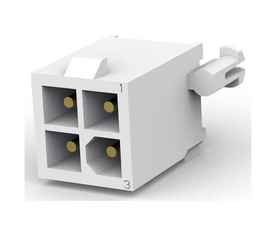 63-4687-99　TE Connectivity Mini-Universal MATE-N-LOK, 4 Way, Straight PCB Header　1-770174-1