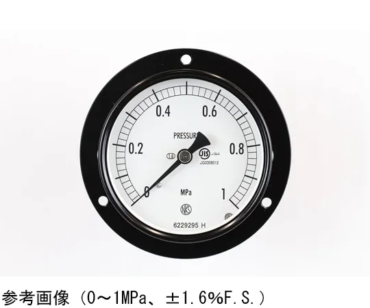65-4275-49-20　Normal Pressure Gauge (Φ75) Embedded D Frame (Mounting Hole) with 0.06 MPa with Inspection Certificate　AC15-271