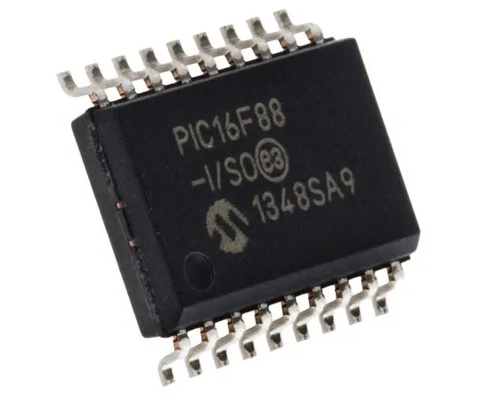 63-4895-81　Microchip, 8bit PIC Microcontroller, 20MHz, 7.168 kB, 256 B Flash, 18-Pin SOIC　PIC16F88-I/SO