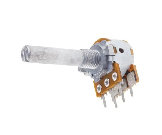 63-4745-43　Alps Electric Rotary Carbon Film Potentiometer with a 6 mm Dia. Shaft, 10kΩ, ±20%, 0.1W, Linear RK1631210AY7　RK1631210AY7
