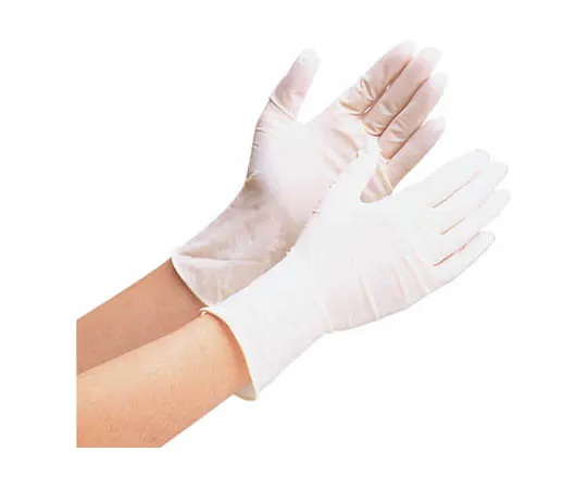 67-3144-07　Natural Rubber Disposable Gloves Belte 600 N with White Powder (100 ct) S Size　VERTE-600-S