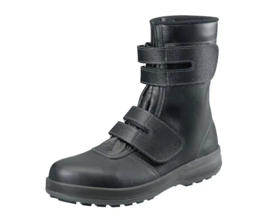 61-9692-03　Safety Shoes (Hook And Loop Fastener Type Long Laced Shoes) WS38 Black 23.5cm　WS3823.5cm