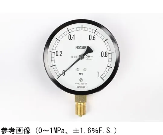 65-4283-47-20　Normal Pressure Gauge (Φ100) Vertical A Frame for Steam with 0.16 MPa Inspection Certificate　AE20-131