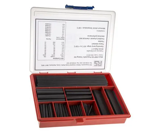 63-4782-71　TE Connectivity Cable Sleeve Kit RNF100 Series, 2:1 Shrink Ratio, 235 piece　RNF-100-KIT-BLACK