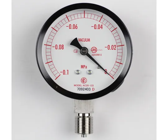 65-4277-47-20　Normal Pressure Gauge (Φ75) Vacuum Gauge (Negative Pressure Gauge) Vertical A Frame - With 0.1~0 MPa Inspection Certificate　AC20-133