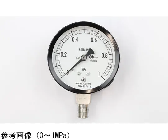 65-4277-85　Normal Pressure Gauge (Φ75) Vertical A Frame 0.16 MPa　AC20-173