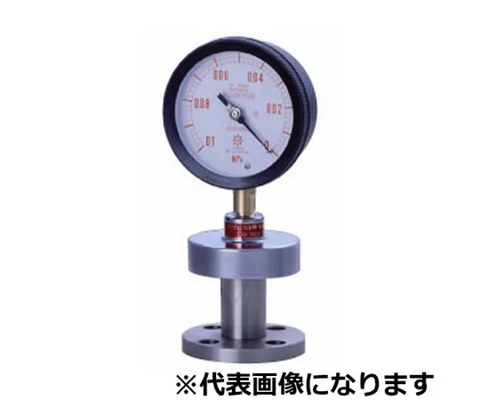 65-3630-83　Diaphragm Type Pressure Gauge Flange Type Diaphragm SUS316L Sealed Liquid Silicon  A Type φ75 76φ 0~0.3　PK-5AU75JIS10K-15ARF0.3MPAS25CSUS304