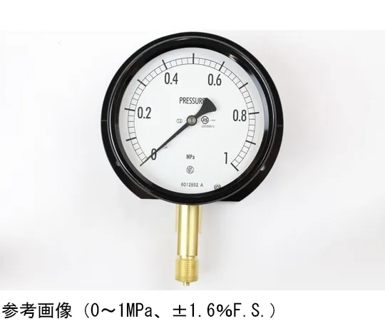 65-4304-83-20　Sealed Pressure Gauge (100Φ) Vertical B Frame 1 MPa with Inspection Certificate　BE12-231