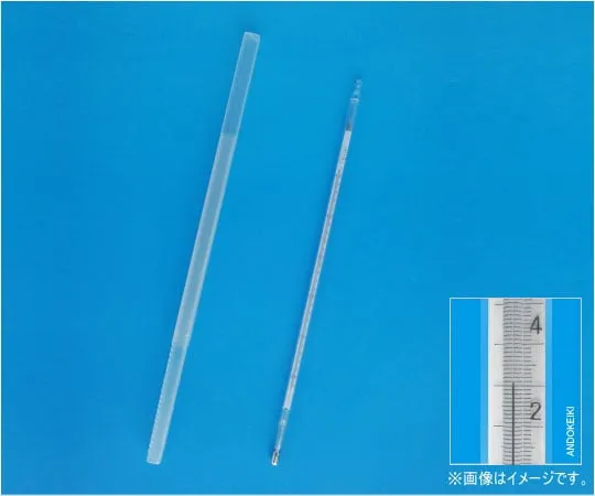 64-0703-86　Small Standard Thermometer (Double-Tube) 150 ~ 200 °C (0.1) with General Calibration Certificate Set　1-05-4-ACS