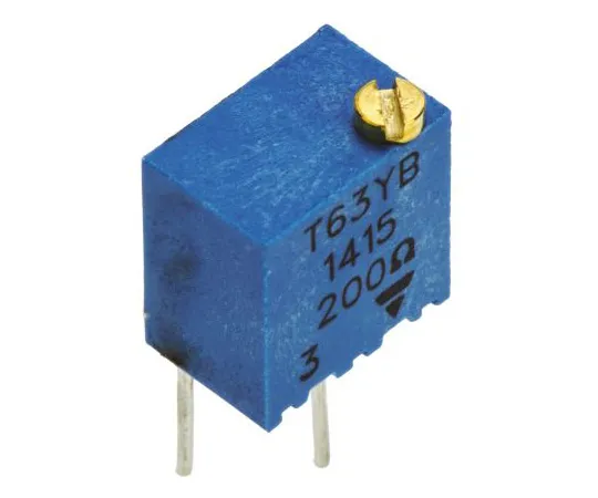 63-4776-31　200Ω Through Hole Trimmer Potentiometer 0.25W Top Adjust Vishay T63 Series　T63YB201KT20