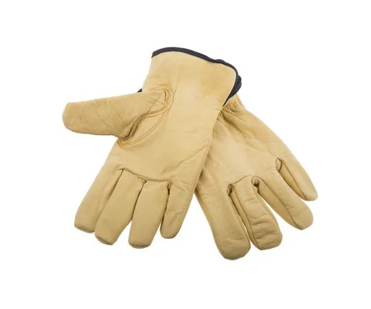 63-4840-58　BM Polyco Leather General Purpose Gloves, size 9, Tan　508-1379