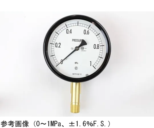 65-4304-28　Sealed Pressure Gauge (100Φ) Vertical A Frame 0.1 MPa　BE12-181