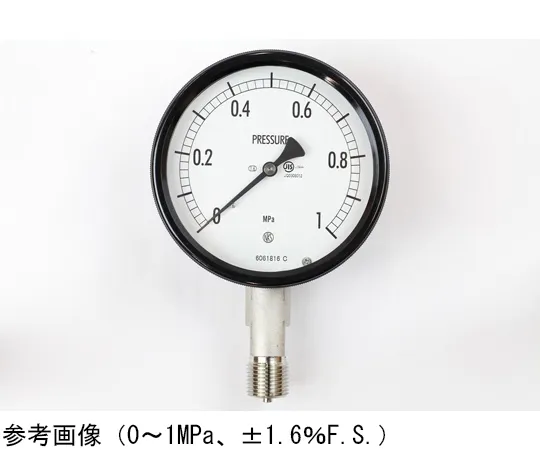 65-4303-87　Sealed Pressure Gauge (100Φ) Vertical A Frame 0.05 MPa　BE12-143