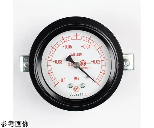 65-4293-51-20　Sealed Pressure Gauge (60Φ) Vacuum Gauge (Negative Pressure Gauge) Embedded D Frame (Mounting Bracket) - With 0.1~0 MPa with Inspection Certificate　BA15-121