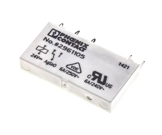63-4754-10　Phoenix ContactREL-MR- 24DC/21 SPDT Non-Latching Relay PCB Mount, 24V dc Coil, 10mA　2961105