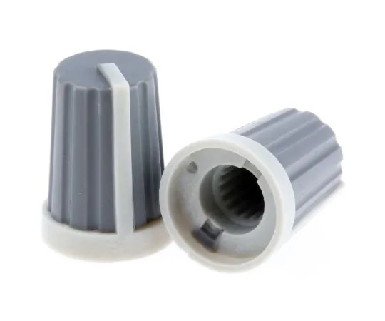 63-4805-50　RS Pro Potentiometer Knob, Push-On Type, 13mm Knob Diameter, Grey, Splined Shaft Type, 6mm Shaft　467-5901