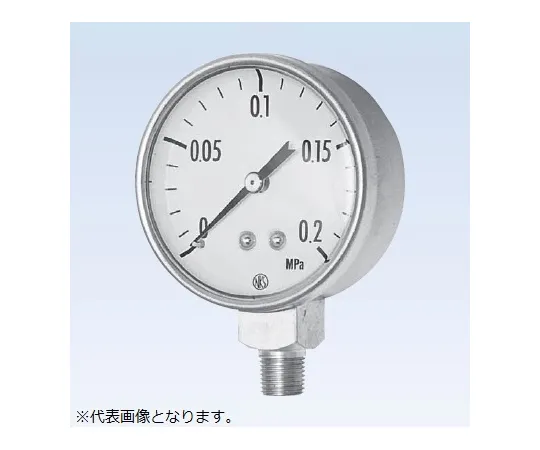 67-4841-59　Small Pressure Gauge Class B (DT1/8-40/PT) GK25-161 x 0.1MPA　0475-03-0015136