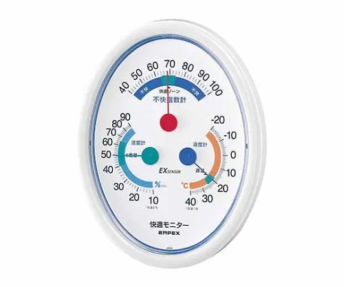61-6864-20　Comfort Monitor (Temperature, Humidity, Discomfort Index Meter) 168 x 130 x 19mm 190G (Display Box)　CM-6301