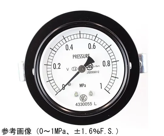 65-4271-05　Normal Pressure Gauge (Φ60) Embedded D Frame (Mounting Bracket) for Vibration Resistance 0.1 MPa　AA15-121