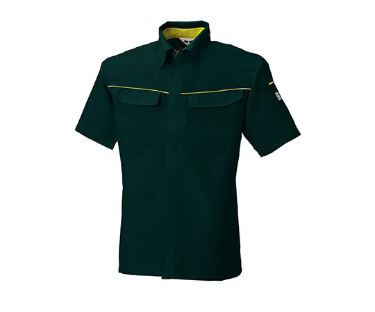 63-1796-95　Half-Sleeve Shirt Green x Yellow　5626-22-S