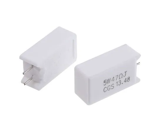 63-4724-03　TE Connectivity 47Ω 5W Wirewound Resistor ±5% ±300ppm/°C　SQMW547RJ