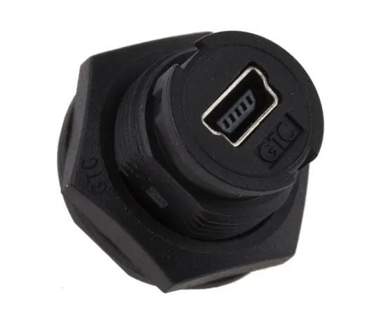 63-4662-02　RS PRO, Straight, Panel Mount, Plug Type Mini B IP67 USB Connector　111-6757
