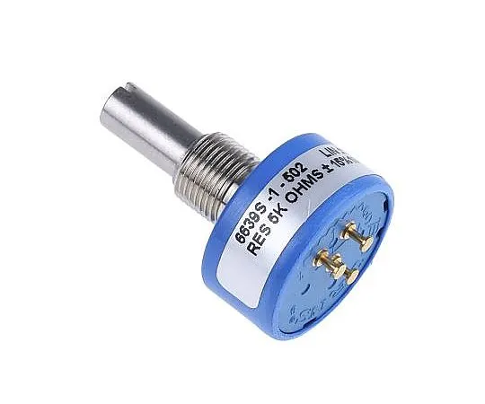 63-4704-24　Bourns 1 Gang Continuous Turn Rotary Conductive Plastic Potentiometer with a 6.35 mm Dia. Shaft, 5kΩ, ±15%, 1W, Linear　6639S-1-502
