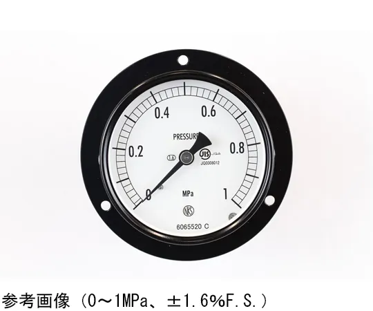 65-4274-59-20　Normal Pressure Gauge (Φ75) Embedded D Frame (Mounting Hole) with 0.05 MPa Inspection Certificate　AC15-231
