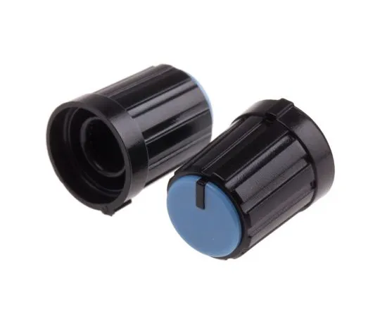 63-4805-52　RS Potentiometer Knob, Push-On Type, 13.3mm Knob Diameter, Black, Splined Shaft Type, 6mm Shaft　467-5939