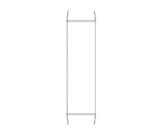 62-0102-23　［Discontinued］Room Name Display Plate Electrocardiogram Room Aluminum (Hair Line) 80 x 240 x 3 Thickness　823411