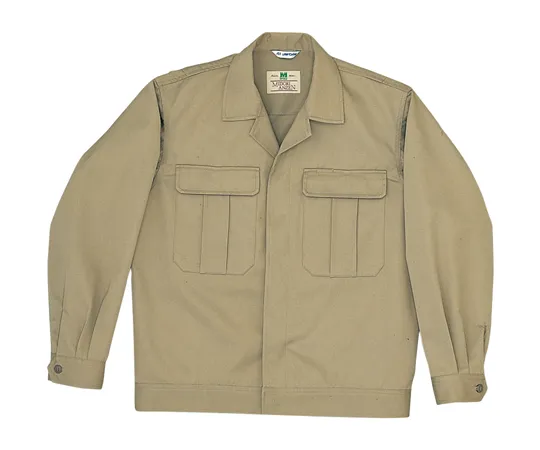 65-1231-45　Work Clothes, 2 Pocket Jumper Front Button Style Beige S M5200-UE-S　M5200-UE-S