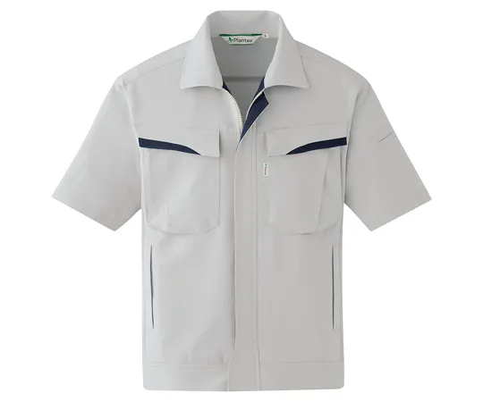 65-1288-74　［Discontinued］Work Clothes, VERDEXCEL Stretch Short Sleeve Jumper Silver Gray S VES481-UE-S　VES481-UE-S