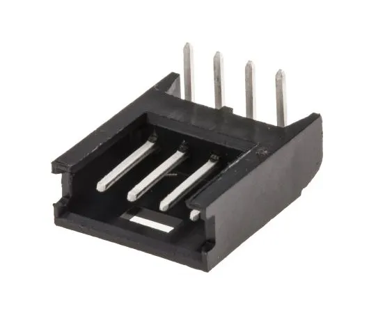 63-4840-86　TE Connectivity AMPMODU MOD II, 4 Way, 1 Row, Right Angle PCB Header　280378-1