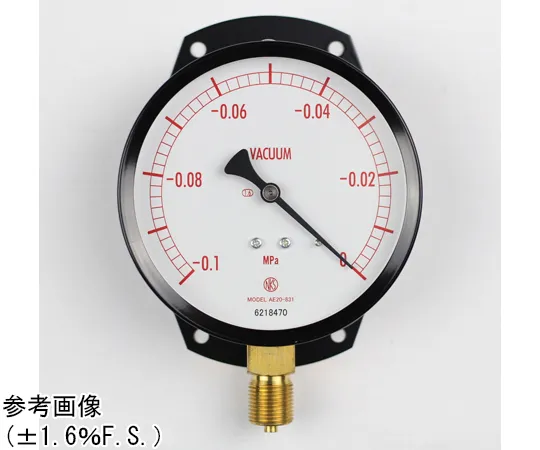65-4289-51-20　Normal Pressure Gauge (Φ100) Vacuum Gauge (Negative Pressure Gauge) Vertical C Frame - With 0.1~0 MPa Inspection Certificate　AE20-831