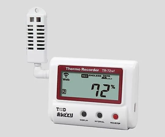 6-8030-21-22　［Discontinued］ONDOTORI Thermo-Hygro Data Logger (Wireless LAN) With Certificate Of Analysis　TR-72wf