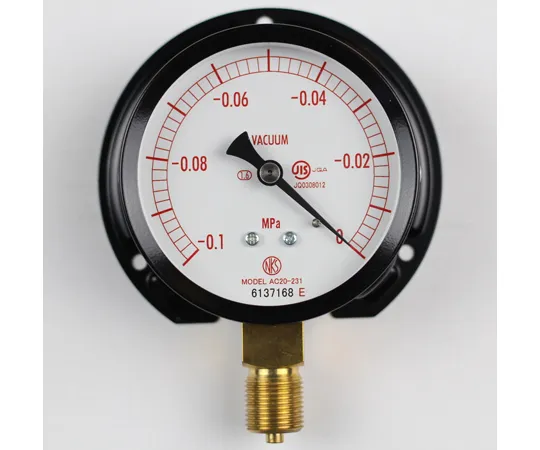 65-4278-79-20　Normal Pressure Gauge (Φ75) Vacuum Gauge (Negative Pressure Gauge) Vertical B Frame - With 0.1~0 MPa Inspection Certificate　AC20-231