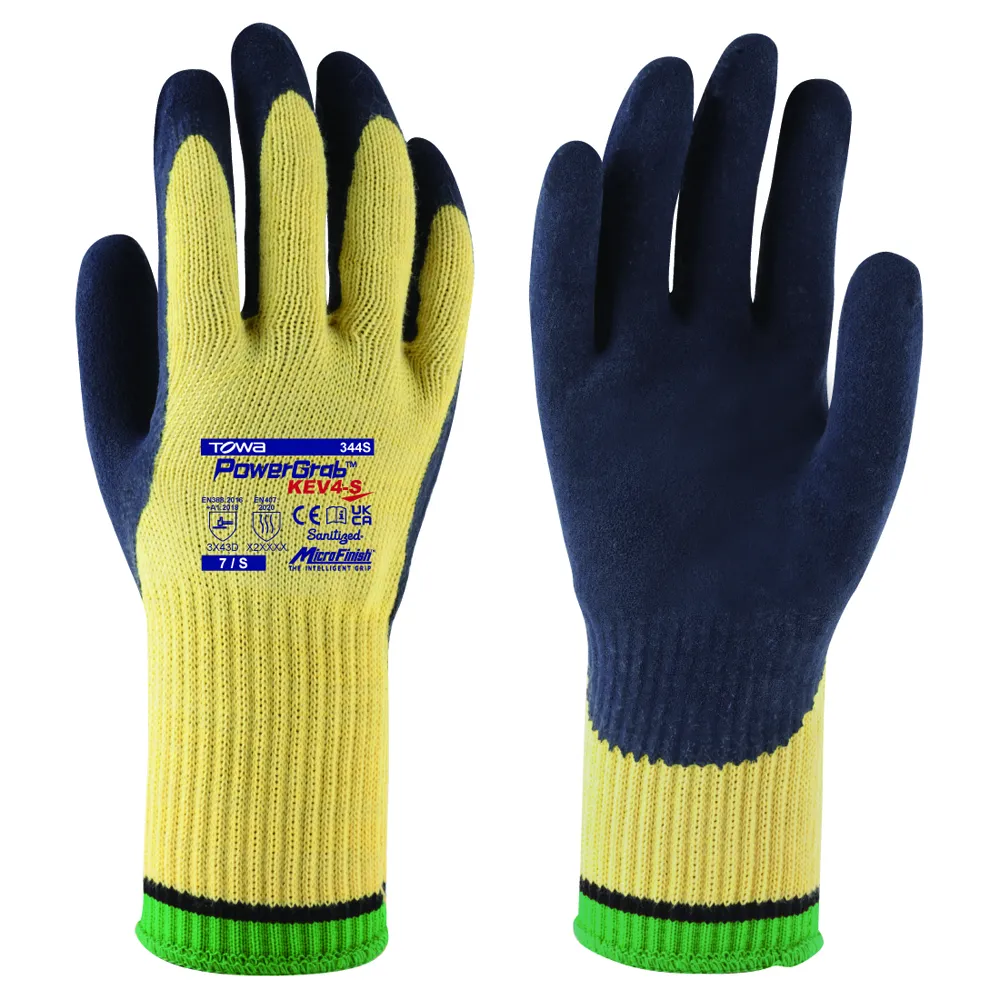 67-8771-17　Cut Resistant Gloves PowerGrab KEV4-S S 1 Bag (12 Pairs)　344S-S