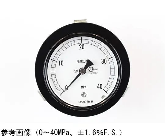 65-4273-31-20　Normal Pressure Gauge (Φ75) Embedded D Frame (Mounting Bracket) with 40 MPa with Inspection Certificate　AC15-123
