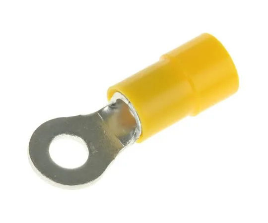 63-4891-21　RS PRO Insulated Ring Terminal, M4 Stud Size, 4mm² to 6mm² Wire Size, Yellow　613-9378