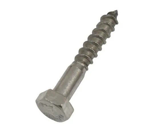 63-4691-18　Hex Stainless Steel Wood Screw, A2 304, 6mm Thread　144-3548